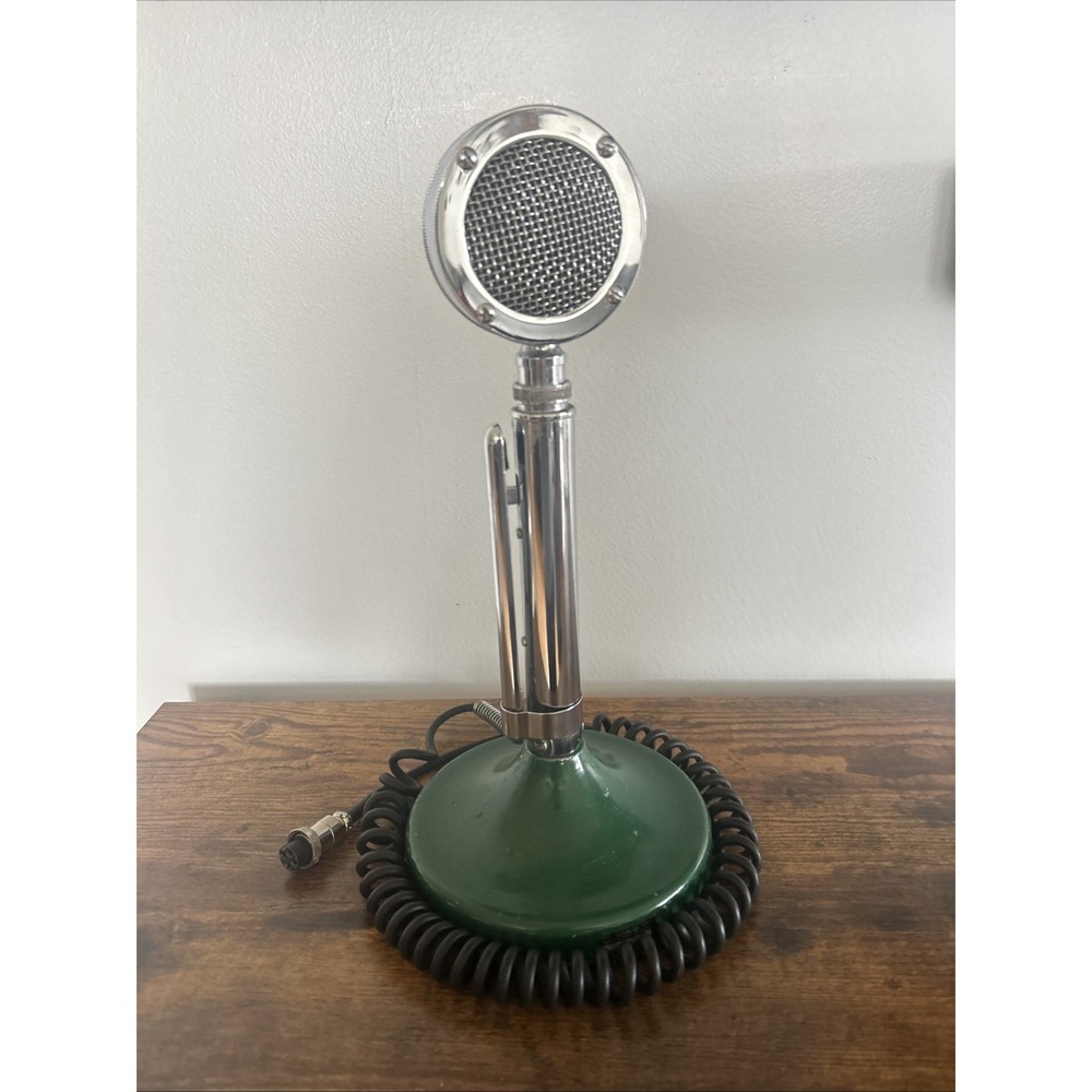 Vintage Astatic D104 Microphone Untested T-UG9 Green Stand